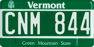 VT license plate CNM844