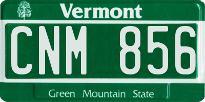 VT license plate CNM856