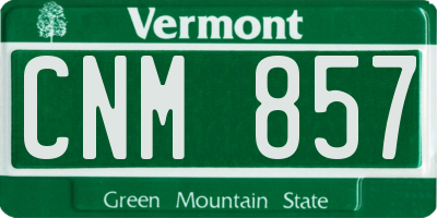 VT license plate CNM857