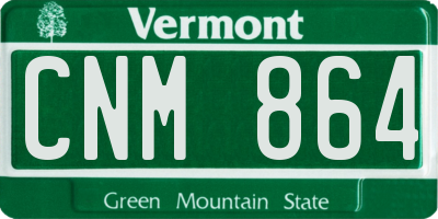 VT license plate CNM864