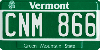 VT license plate CNM866