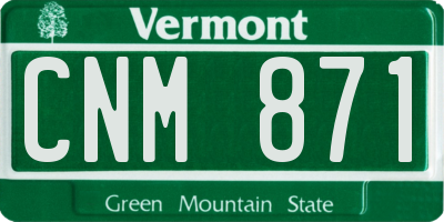 VT license plate CNM871
