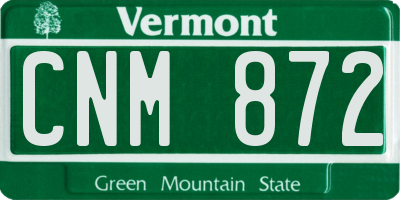 VT license plate CNM872