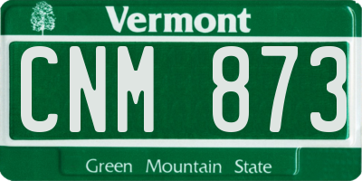 VT license plate CNM873