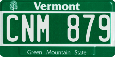 VT license plate CNM879