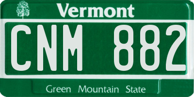 VT license plate CNM882