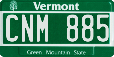 VT license plate CNM885