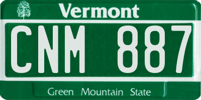 VT license plate CNM887