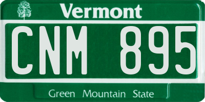VT license plate CNM895
