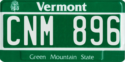VT license plate CNM896