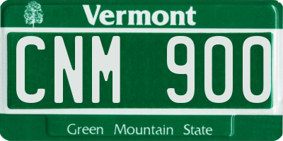 VT license plate CNM900