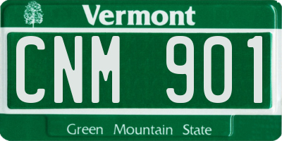 VT license plate CNM901