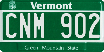 VT license plate CNM902