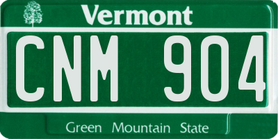 VT license plate CNM904