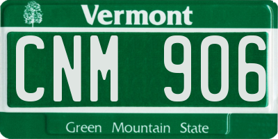 VT license plate CNM906