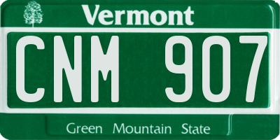 VT license plate CNM907