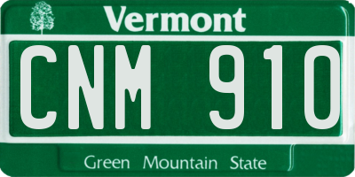 VT license plate CNM910