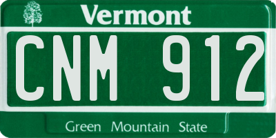 VT license plate CNM912