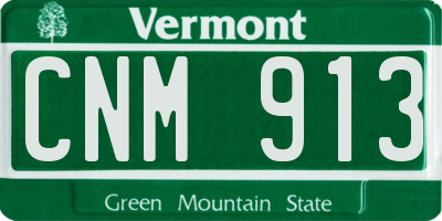 VT license plate CNM913