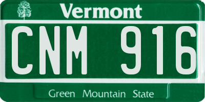 VT license plate CNM916