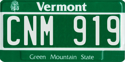 VT license plate CNM919