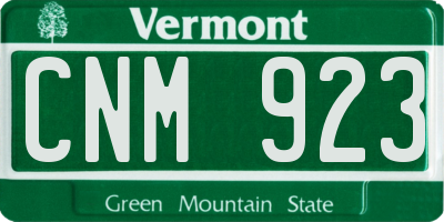 VT license plate CNM923