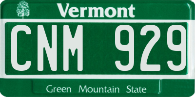 VT license plate CNM929