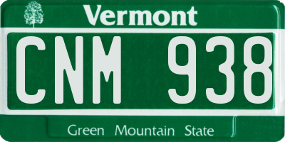 VT license plate CNM938