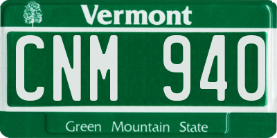 VT license plate CNM940