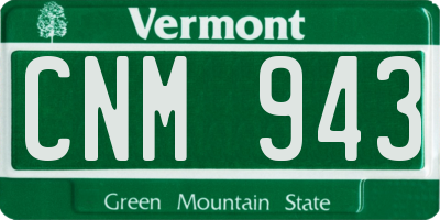 VT license plate CNM943
