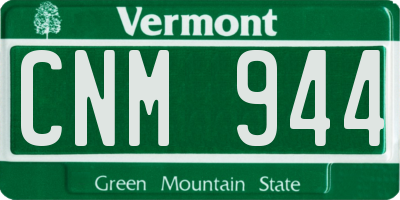 VT license plate CNM944