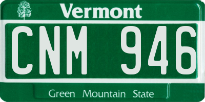 VT license plate CNM946