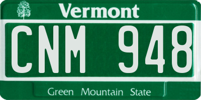 VT license plate CNM948