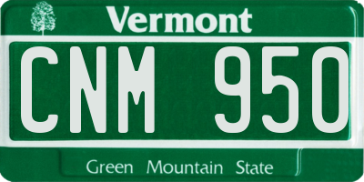 VT license plate CNM950