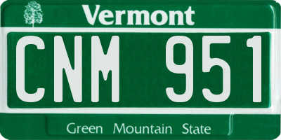 VT license plate CNM951