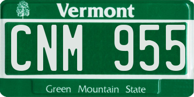 VT license plate CNM955