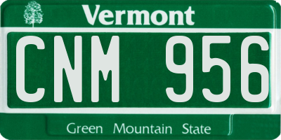 VT license plate CNM956