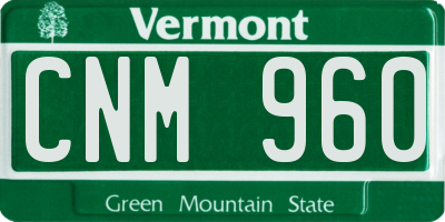 VT license plate CNM960