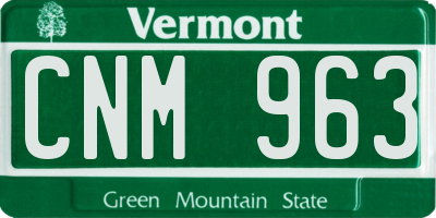 VT license plate CNM963