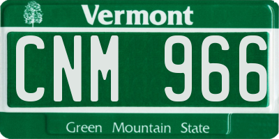 VT license plate CNM966
