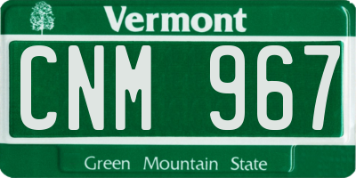 VT license plate CNM967