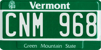 VT license plate CNM968