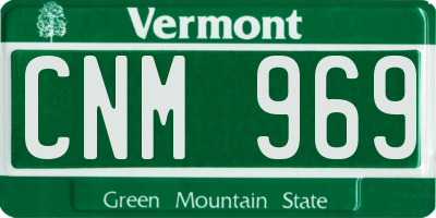 VT license plate CNM969
