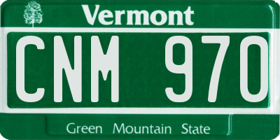 VT license plate CNM970