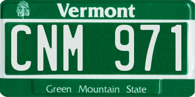 VT license plate CNM971