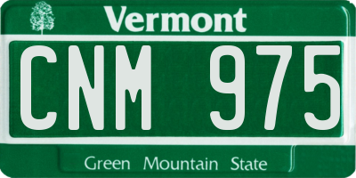 VT license plate CNM975