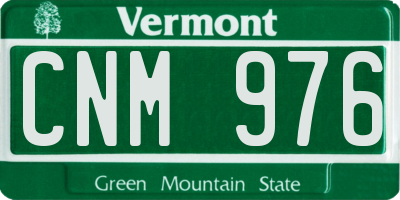 VT license plate CNM976