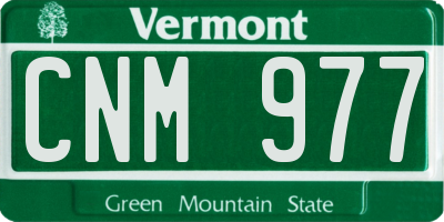 VT license plate CNM977