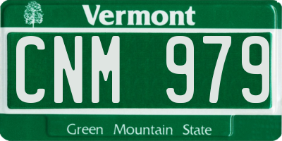VT license plate CNM979