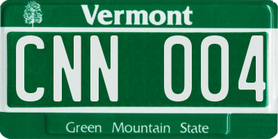 VT license plate CNN004